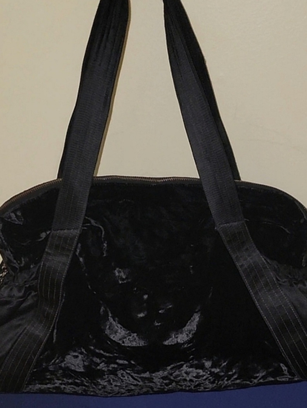 Chanel Vintage Black Velour Tote Handbag - Picture 7 of 15